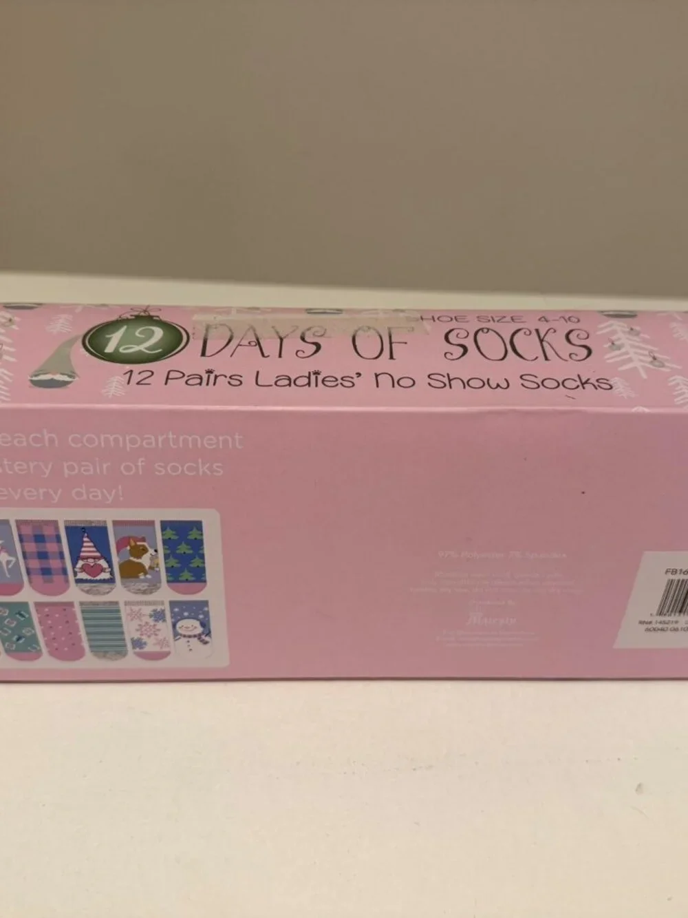 ♥3 for $15♥ 12 Days of Socks Ladies Gift Box Advent Calendar Christmas NWT